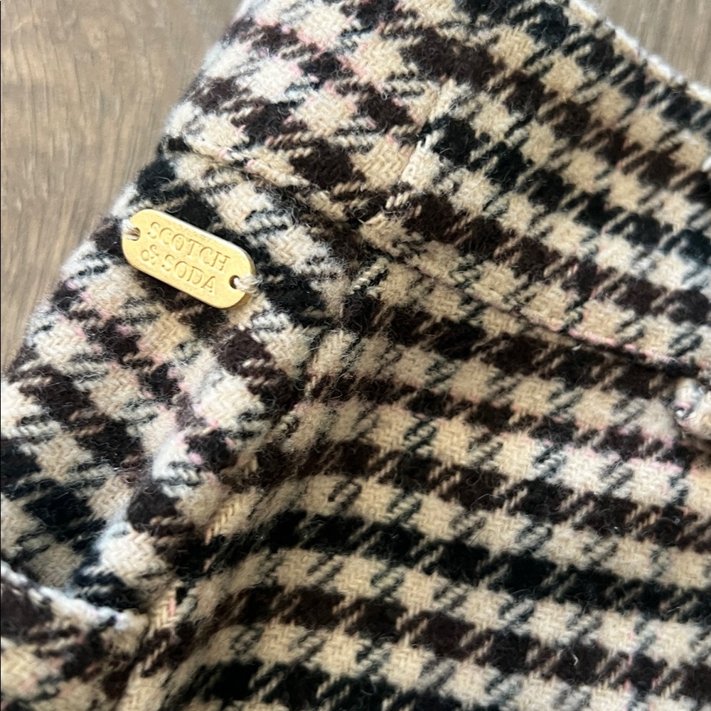 Scotch & Soda Miniskirt In Heritage Check Brown . Size L - Picture 12 of 15